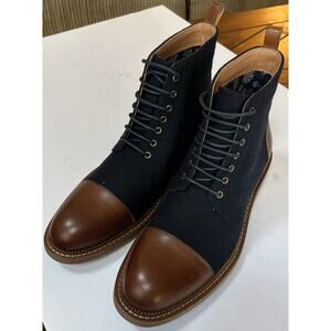 Vintage Foundry Co. Men's‎ Lace Up Casual Boots Blue/ Brown NEW Size 7.5 VF1268A